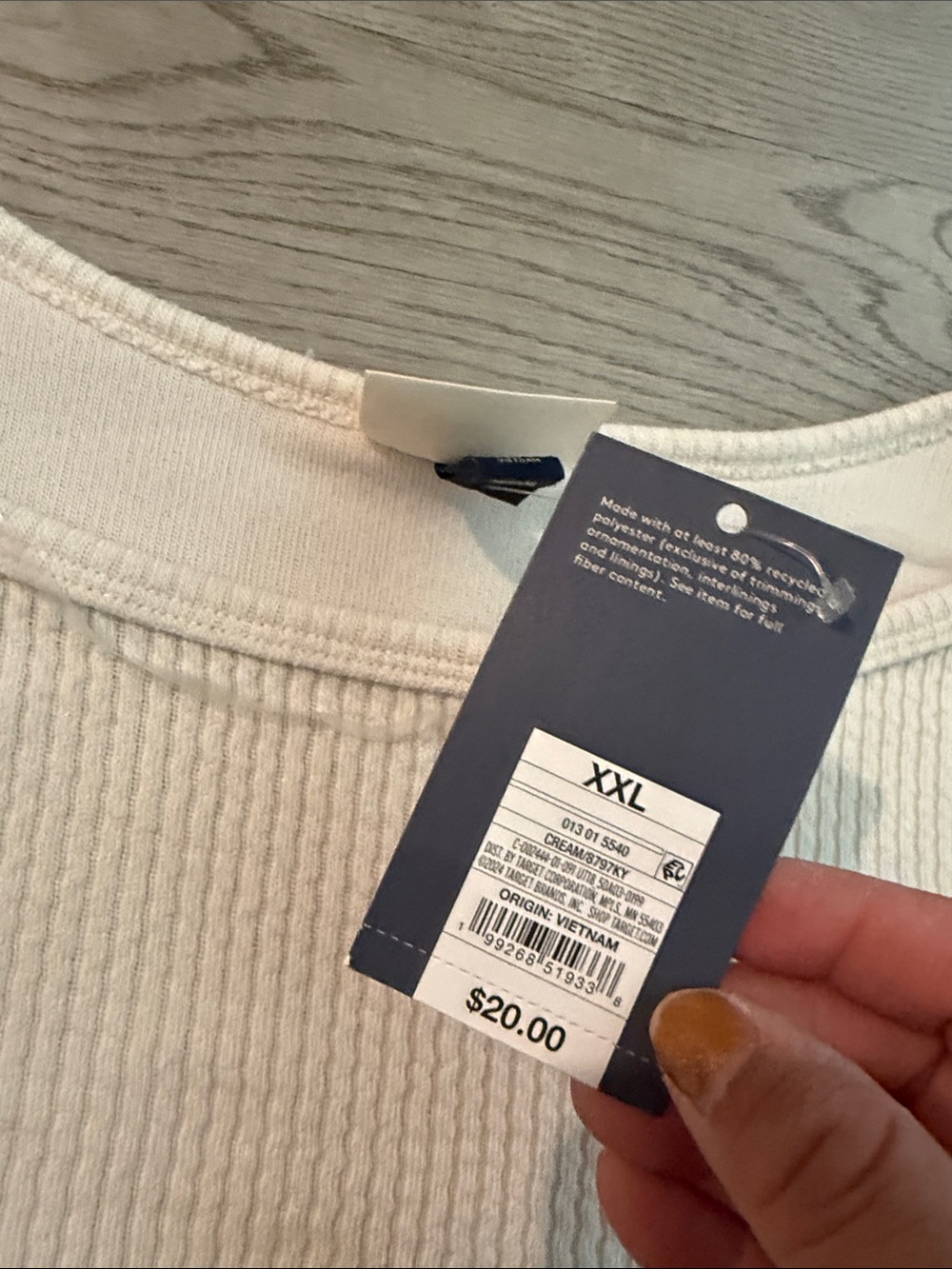 Universal Thread White Ribbed Short Sleeve Top - Picture 4 of 6